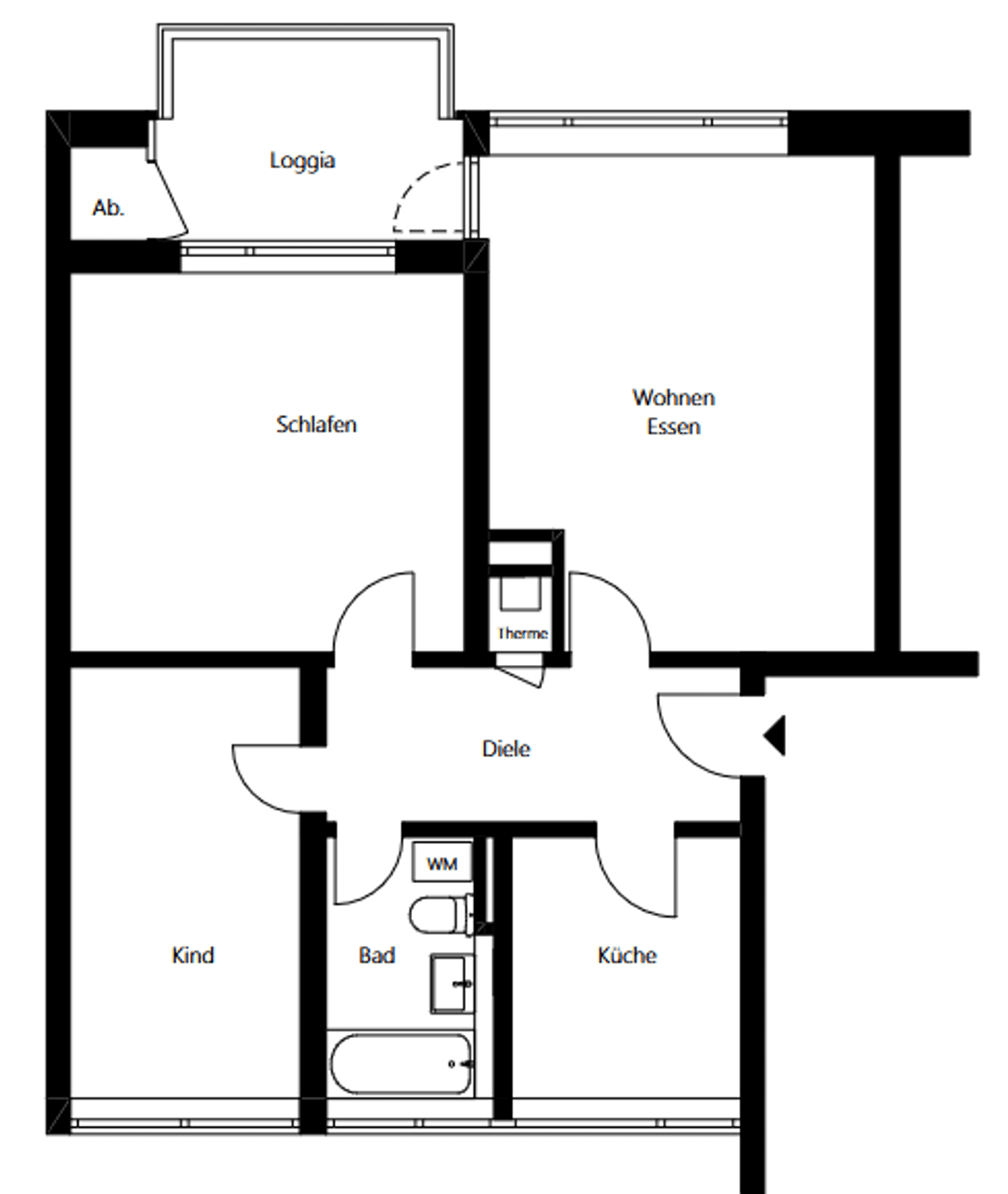 Gemütliche 3-Zimmer-Wohnung mit Balkon in schöner Umgebung in Wersten, 40591 Düsseldorf, Wohnung